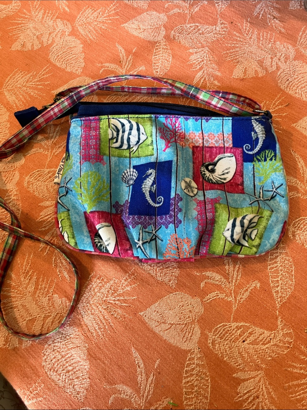 Seascape Patchwork Crossbody Bag - Blue Multicolor
